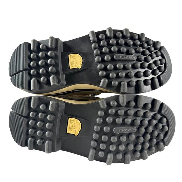 Sorel Caribou Winter Snow Boots Womens 8.5 Waterproof Leather Insulated Tan Buff - Picture 7 of 9